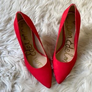 Red Sam Edelman hazel pumps 7.5